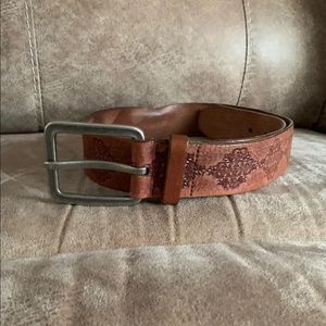 Tooled Leather Belt